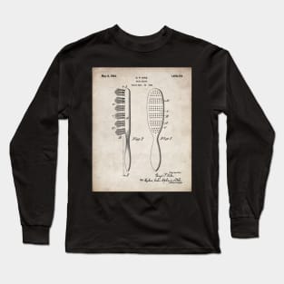 Hair Brush Patent - Salon Art - Antique Long Sleeve T-Shirt